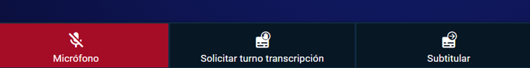 Botones disponibles para el subtitulador