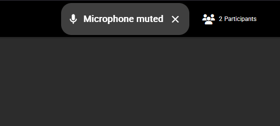 Notificación de micrófono desactivado